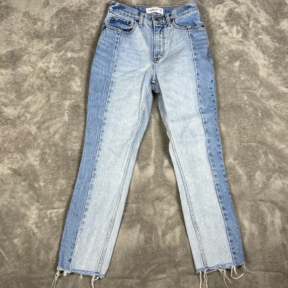 Abercrombie & Fitch Denim - Abercrombie&Fitch Jeans Womens 25 High Rise Mom Jean Two Toned 90s Y2k Denim